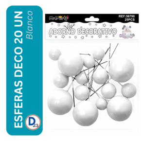 ESFERAS DECO PARA TORTAS BLANCO (56814)